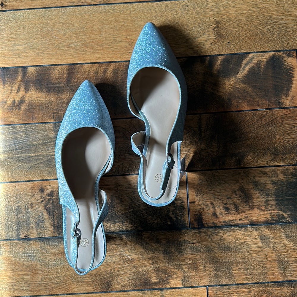 🆕 Silver Glitter Heels